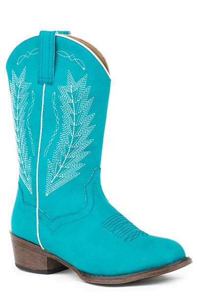 Roper Western Girls Taylor Round Toe Blue Style 09-018-1939-2403 Girls Boots from Roper