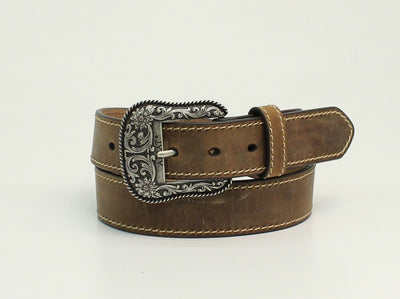 MF Western Ariat Womens Brown Leather Belt Style A1523402 Ladies Belts from MF Western