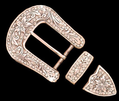 MF Western Buckle Set Floral Design with Rhinestones Style 37604 Ladies Accessories from MF Western