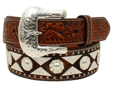 MF Western Ariat Men's Leather Diamond Concho Western Belt Style A1023808 MENS ACCESSORIES from MF Western