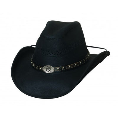 Bullhide Get On Top Grain Leather Hat Style 4065BL Mens Hats from Monte Carlo/Bullhide Hats