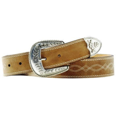 MF Western Ariat Western Womens Belt Leather Fatbaby 3 Piece Russet Rebel Brown Style A10004144 Ladies Belts from MF Western