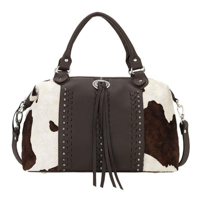 American West Cow Town Large Zip-Top Convertible Satchel Style 4150227 Ladies Accessories from American west