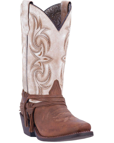 Laredo Womens Myra Ankle Fringe Western Square Toe Boots Boots 51091 Ladies Boots from Laredo