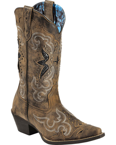 Laredo Womens Snake Underlay Western Boots Style 52133 Ladies Boots from Laredo