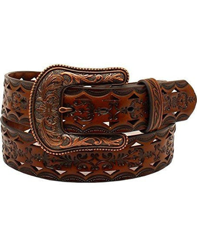 MF Western Ariat Womens Brown Tooled Western Belt Style A1523667 Ladies Belts from MF Western