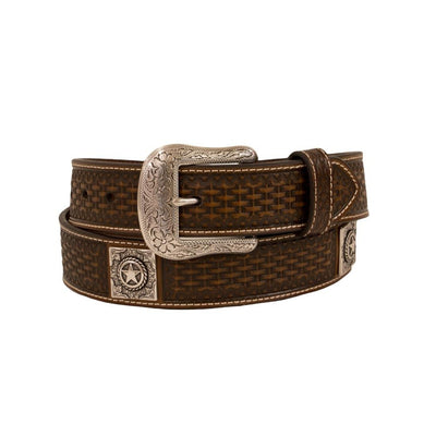 MF Western Ariat Brown Leather Classic Western Belt Style A1027008 MENS ACCESSORIES from MF Western