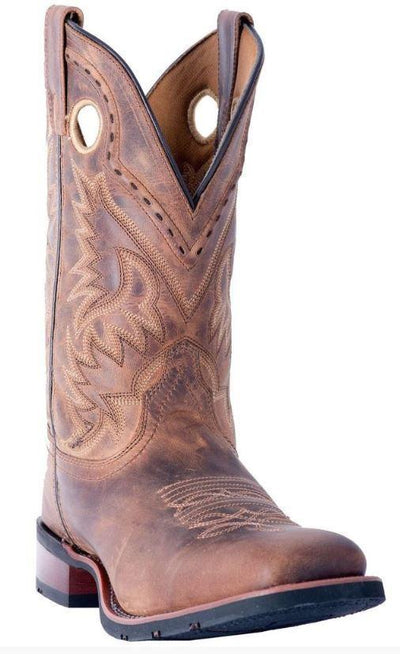 Laredo Mens Distressed Tan Kane Square Toe Western Boots Style 7812 Mens Boots from Laredo