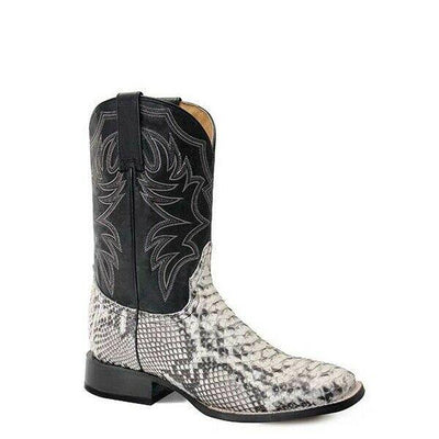 Roper Mens Exotic Square Toe Python Boots Style 09-020-6510-8172 Mens Boots from Roper
