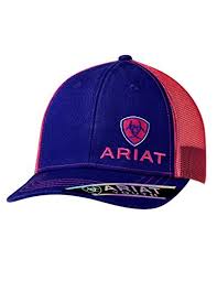 MF Western Ariat Brand Youth Girls Purple with Pink Mesh Snapback Hat Style 1518916 Girls Hats from MF Western