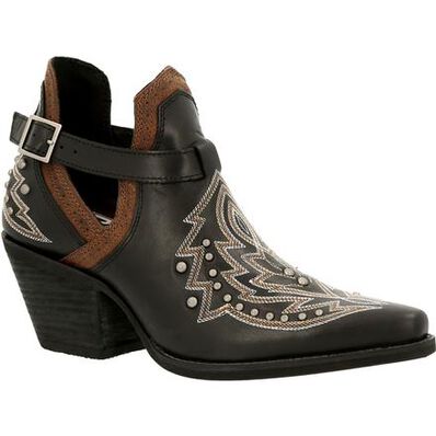 DURANGO CRUSH WOMEN'S BLACK STUDDED WESTERN FASHION BOOTIE STYLE DRD0403 Ladies Boots from Durango