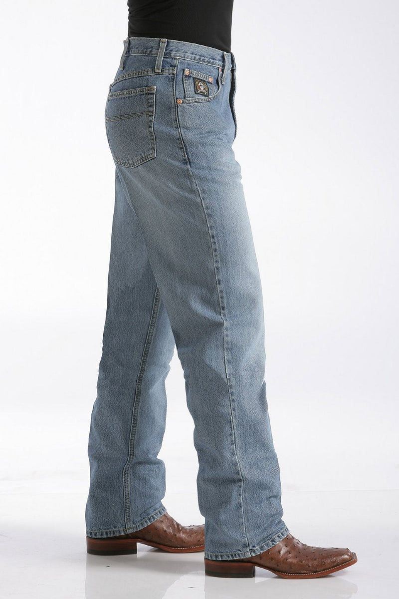 Cinch Men's Black Label Relaxed Fit Jeans - Medium Stonewash