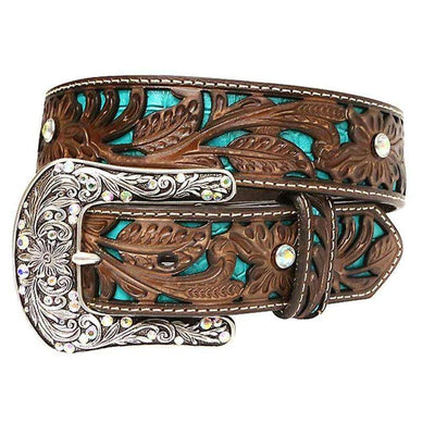 MF Western Ariat Womens tooled leather belt Style A1513402 Ladies Belts from MF Western