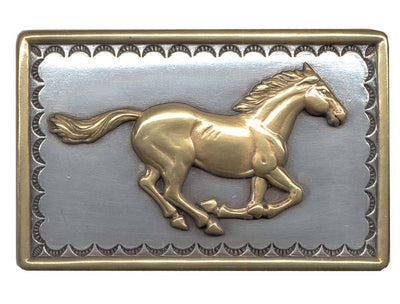 MF Western Belt Buckle Rectangular with Horse Style 37560 Ladies Accessories from MF Western