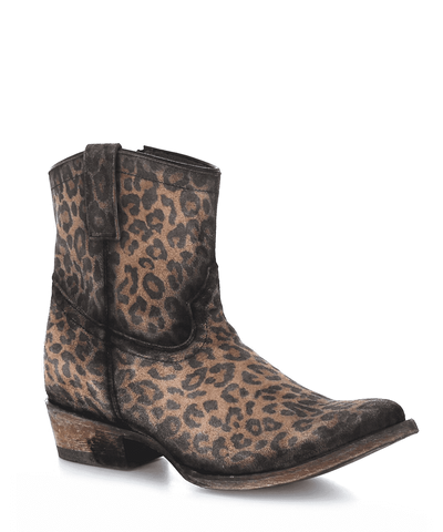 Corral Womens Suede Leopard Print Ankle Boots Style C3627 Ladies Boots from Corral Boots