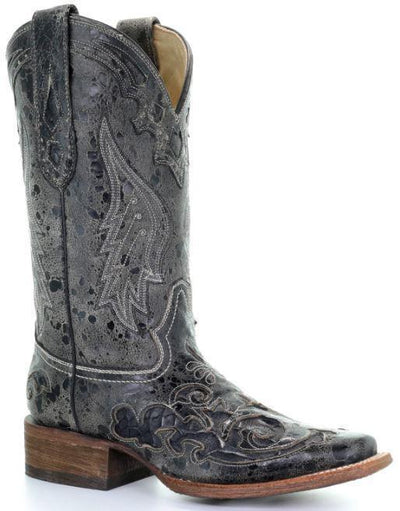 Corral Black Python Overlay Style A2402 Ladies Boots from Corral Boots