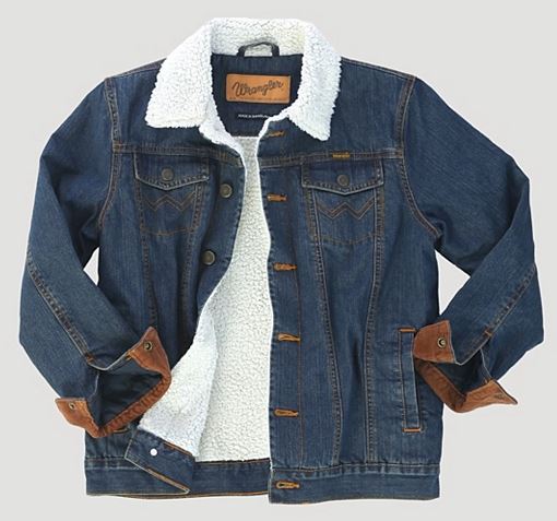 Wrangler Boys Western Sherpa Lined Denim Jacket Style 84256