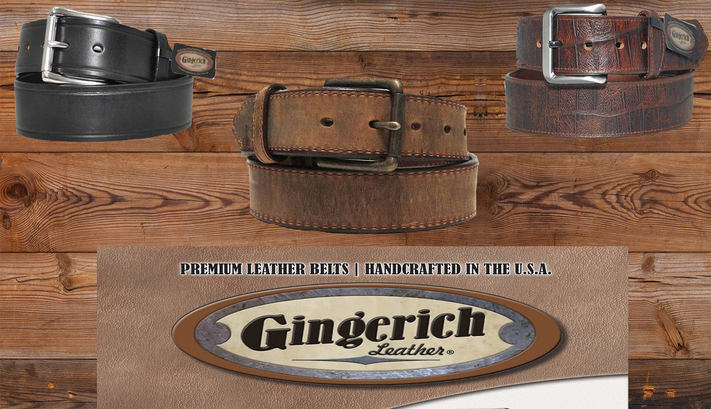 Gingerich Belts, Mens Belts, Leather Belts