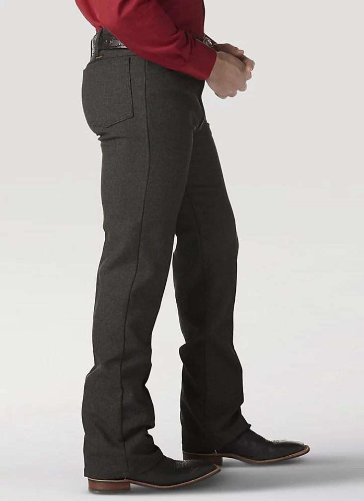 wrangler dress jeans Wrancher Jean in Black and permanent front crease keep you looking sharp from the office to a night out Wrangler Men's Wrancher Regular Fit