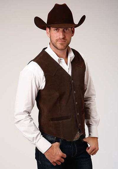 Roper Mens Suede Vest Style 02-075-0500-0510- Premium Mens Outerwear from Roper Shop now at HAYLOFT WESTERN WEARfor Cowboy Boots, Cowboy Hats and Western Apparel