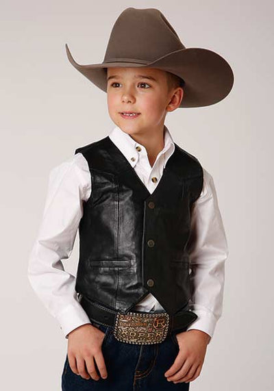 Roper Boys Lamb Skin Vest Style 02-094-0520-0500- Premium Boys Outerwear from Roper Shop now at HAYLOFT WESTERN WEARfor Cowboy Boots, Cowboy Hats and Western Apparel