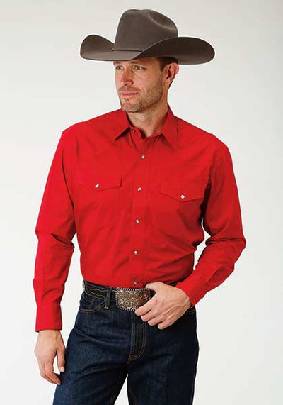 Roper Mens Long Sleeve Poplin Shirt Style 03-001-0265-1022- Premium Mens Shirts from Roper Shop now at HAYLOFT WESTERN WEARfor Cowboy Boots, Cowboy Hats and Western Apparel