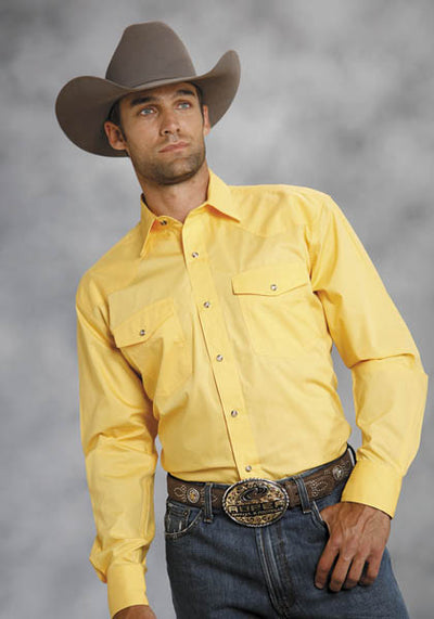 Roper Mens Long Sleeve Poplin Shirt Style 03-001-0265-1030- Premium Mens Shirts from Roper Shop now at HAYLOFT WESTERN WEARfor Cowboy Boots, Cowboy Hats and Western Apparel