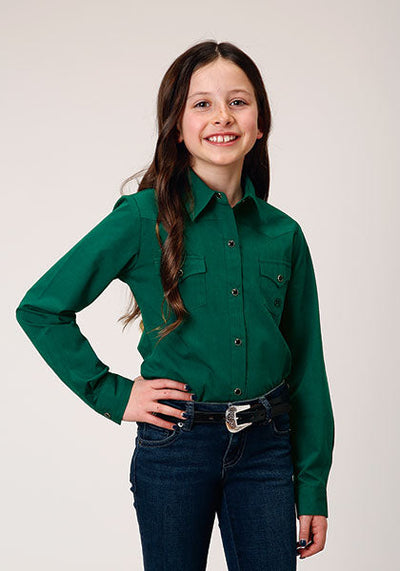 Roper Girls Long Sleeve Shirt Style 03-080-0265-0184- Premium Girls Shirts from Roper Shop now at HAYLOFT WESTERN WEARfor Cowboy Boots, Cowboy Hats and Western Apparel