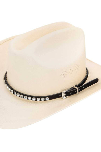 Crystal Studs Leather Hat Band  from Rope & Spurs