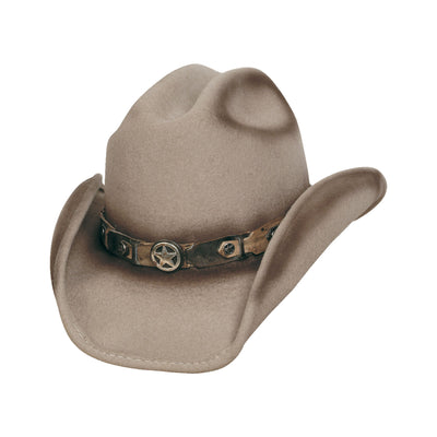 Bullhide Yearling Kid's Distressed Felt Hat Style 0422S- Premium Unisex Childrens Hats from Monte Carlo/Bullhide Hats Shop now at HAYLOFT WESTERN WEARfor Cowboy Boots, Cowboy Hats and Western Apparel