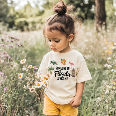 Someone in Florida loves me Natural Toddler Youth T Shirt unise from Love You a Latte Shop