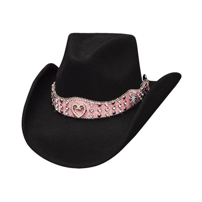 Bullhide Lil' Pardner Kissmate Black Cowboy Hat Style 0648Bl- Premium Girls Hats from Monte Carlo/Bullhide Hats Shop now at HAYLOFT WESTERN WEARfor Cowboy Boots, Cowboy Hats and Western Apparel