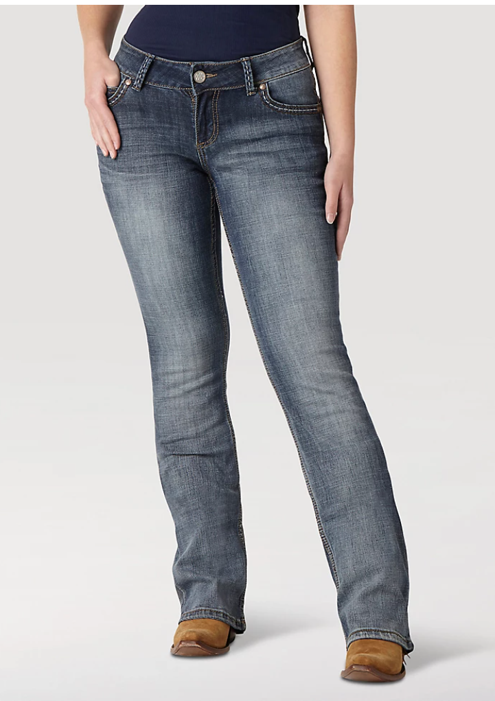 Wrangler Ladies Retro Dark Wash Boot Cut Jeans Style 07MWZDW Wrangler Ladies Retro Dark Wash Boot Cut Jeans Style 07MWZDW