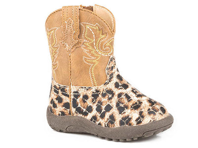 Roper Cowbabies Glitter Leopard Style 09-016-1901-2800 Girls Boots from Roper