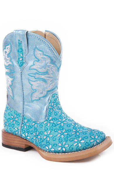 Roper Toddler Glitter Square Boots Style 09-017-1901-0027- Premium Girls Boots from Roper Shop now at HAYLOFT WESTERN WEARfor Cowboy Boots, Cowboy Hats and Western Apparel