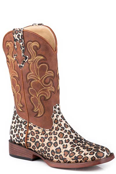 Roper Girls Glitter Wild Cat Square Toe Boot Style 09-018-1901-3363- Premium Girls Boots from Roper Shop now at HAYLOFT WESTERN WEARfor Cowboy Boots, Cowboy Hats and Western Apparel
