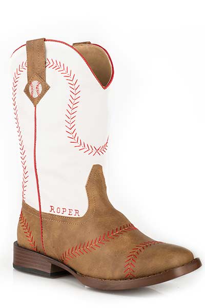 Roper Boys Square Toe Baseball Boots Style 09-018-1902-0083 Boys Boots from Roper