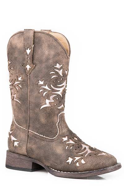 Roper Childrens Brown Lola Boots Style 09-018-1903-2765- Premium Girls Boots from Roper Shop now at HAYLOFT WESTERN WEARfor Cowboy Boots, Cowboy Hats and Western Apparel