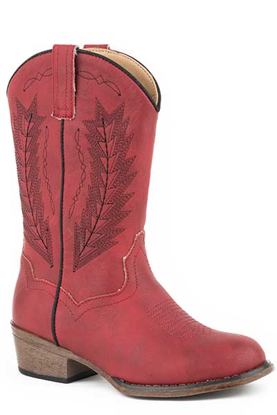 Roper Girls Taylor Faux Leather Cowboy Boots 09-018-1939-2405 Girls Boots from Roper