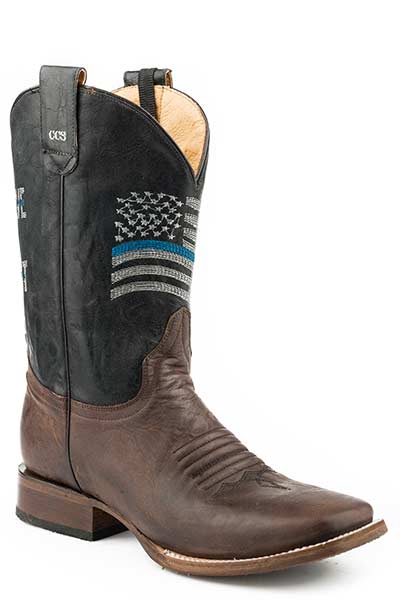 ROPER MENS CONCEALED CARRY THIN BLUE LINE BOOTS STYLE 09-020-8252-0880 Mens Boots from Roper