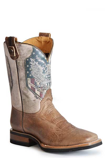 ROPER Men's American Patriot CCS Boots - Square Toe Conceal Carry Work Boots, Oiled Brown