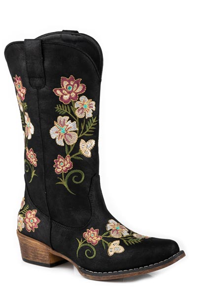 Roper Ladies Riley Floral Snip Toe Boots Style 09-021-1566-3253 Ladies Boots from Roper