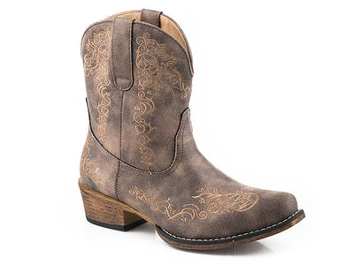 Roper Ladies Riley Scroll Shortie Boots Style 09-021-1567-2863 Ladies Boots from Roper