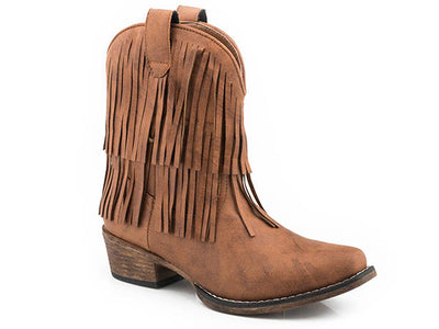 Roper Ladies Riley Fringe Shortie Boots Style 09-021-1567-3040 Ladies Boots from Roper