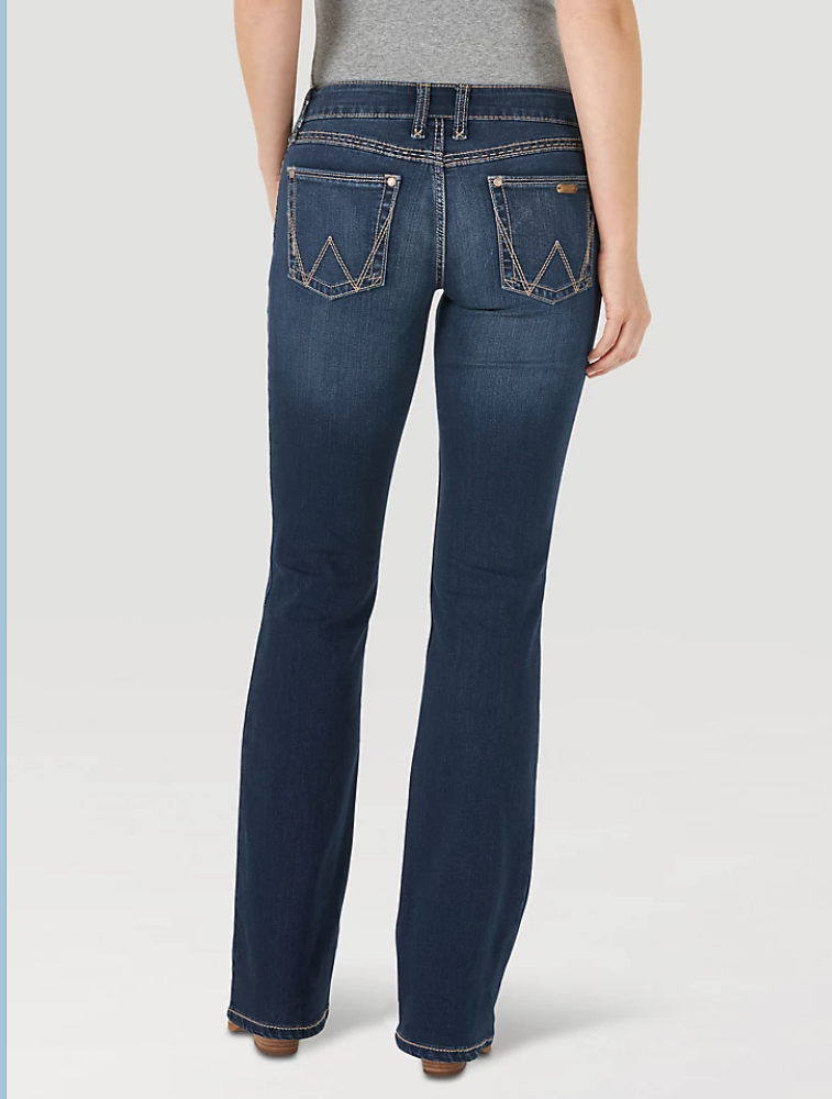 Wrangler WORLD WIDE - Wide leg - promises kept/blauw denim/bluedenim