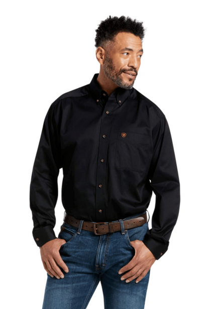 Ariat Mens L/S Solid Twill Classic Fit Shirt Style 10000502 Mens Shirts from Ariat