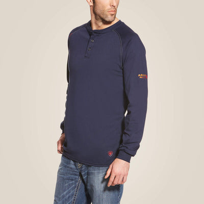 Ariat Mens FR Henley Top Long Sleeve T-Shirt Style 10013518 Mens Shirts from Ariat