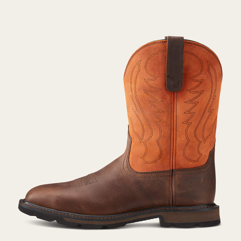 Ariat men's groundbreaker square toe western work boots online