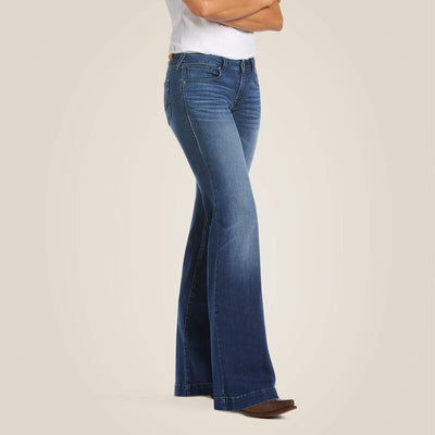 Ariat Ladies Trouser Mid Rise Stretch Kelsea Wide Leg Jean Style 10027695 Ladies Jeans from Ariat
