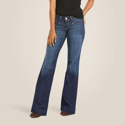 Ariat Ladies Trouser Mid Rise Stretch Lucy Wide Leg Jean Style 10028925 Ladies Jeans from Ariat